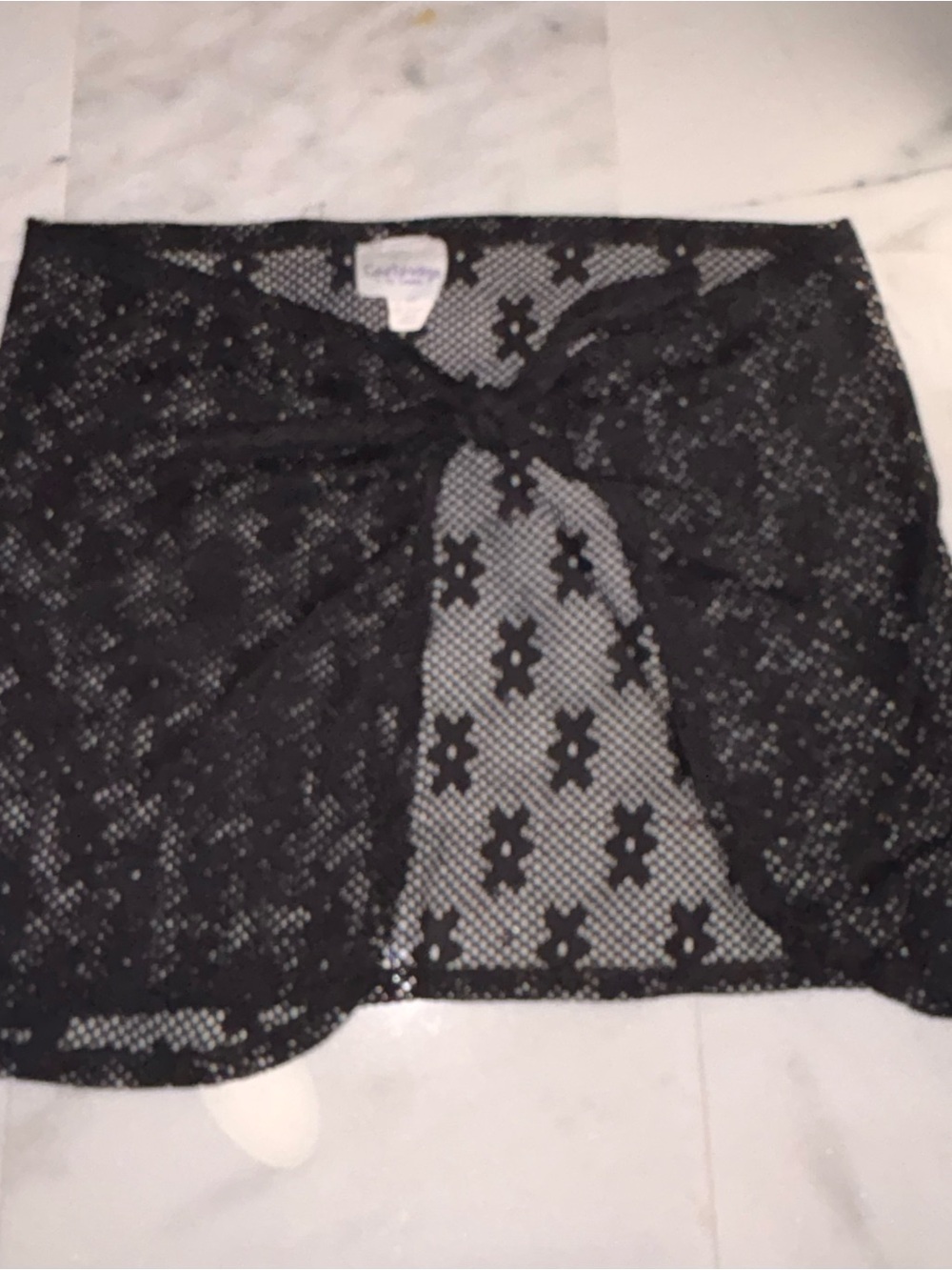 Black Lace Swim Coverup Sarong